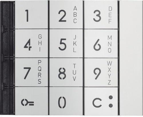 Bticino 353011 Frontale Tastiera con Numeri e Lettere, 12 Tasti, da Applicare sulla Pulsantiera Esterna, Cod. 353000, Videocitofono Serie Sfera, Finitura in Metallo, Fabbricata in Italia