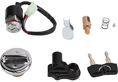 Zündschalter Gasdeckel Kit Helmschloss 2 Schlüssel Ersatz für Dax Skyteam 50ccm 125ccm Automotive Zündanlassschalter Kraftstoffset Ist Professionell M