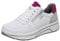 ara Damen Sapporo Sneaker, Weiss,PINK,Pebble, 42.5 EU Weit