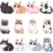 SUNNYCLUE 1 Box 24 Stück Katzen Charms Große Emaille Katzen Kätzchen Charms Niedliche Kleine Tier Haustier Charms Schwarz Weiße Tiere Katzen Charms Für Die Schmuckherstellung Charm DIY Halsketten Ohrr