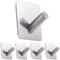 RICOO Ganchos Adhesivos para Pared, MH021-5 Perchas Adhesivas Fuertes de Acero Inoxidable, Gancho Pared sin Taladro, Ideal para Baño y Cocina, Ganchos adhesivos para colgar, Juego de 5, Plateado.