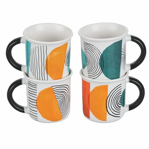 Villa d'Este Home Tivoli Venice Lido Lot de 4 tasses à café en porcelaine, 100 ml