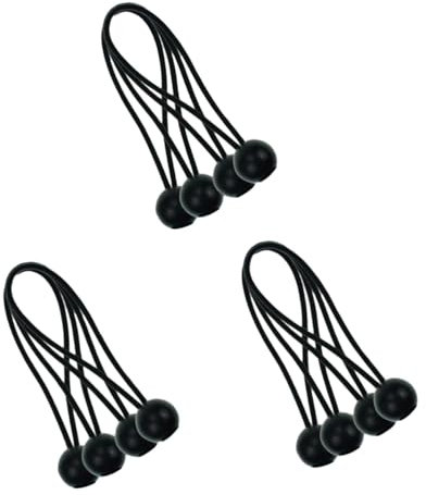Mikikit 75 STK Hüpfring Mit Ball Camping Zubehör Baldachin Campingzubehör Zeltzubehör Kugelkopf-Bungee-Seil Seil Für Camping Seil Zum Wandern Fitness Trampolin Polyester Elastisch