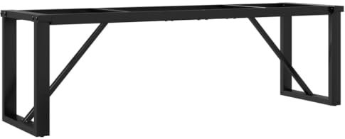 vidaXL Tischgestell, Tischbeine Tischkufen Gestell für Couchtisch Beistelltisch, Tischuntergestell in O-Form, 140x30x43cm Gusseisen