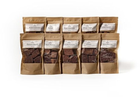Ceremonial Raw Cacao – 10 x 100g Blocks | Assorted Varieties | Sugar-Free Drinking Chocolate | Raw Cacao Mass for Ceremonial Use