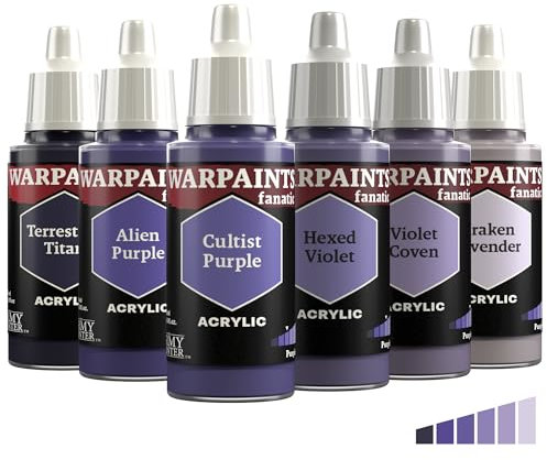 The Army Painter, Warpaints Fanatic Flexible Triad: Purples, 6 x 18 ml acrylic paints - Miniature quality hobby paint for Dungeons and Dragons (DnD) & Warhammer Miniatures