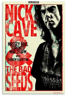 CDAXHOZ Poster Nick Cave & The BadSeeds7, Wandposter, Hotel, Kunstdekoration, Gemälde, Wohnzimmer, Schlafzimmer, Gemälde, Badezimmer, Bar, Theke, Poster, 20 x 30 cm, ungerahmt