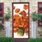 Sticker Porte Poster paysage de coquelicots Papier Peint Effet trompe-l'œil Pour Salon Chambre Décoration De La Maison Stickers Muraux Imperméable Stickers Amovibles, Autocollant Porte（83 x 204cm）