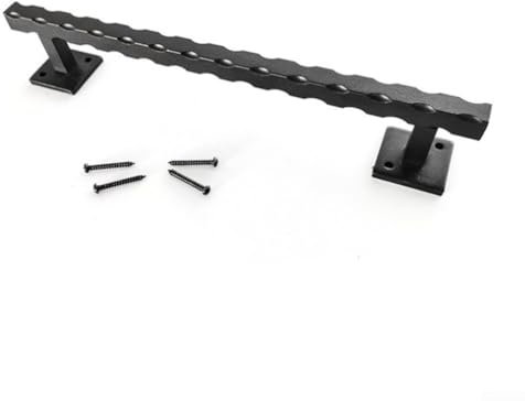 Poignée de porte coulissante de 30,5 cm, robuste, design rustique, poignée de porte de grange en fer forgé