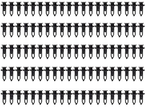GANYKQ 9 mm Auto-Befestigungsclip, fester Clip-Verschluss, Auto-Stoßstange, Kotflügel-Liner, Push-Typ-Halter, Niete, 100 Stück