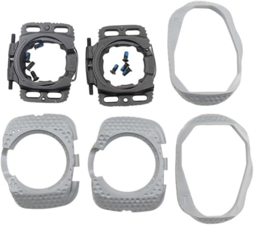 Rennrad-Fahrradpedale für Fahrrad-Ersatzteile, Clip-Set für SpeedPlay, Doppelfunktion Fahrrad Flachpedale und Klickpedale Pedalklampe Clip, für Trekking/Mountainbike/Rennrad (Grau)