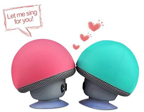 Shot Case - Mushroom Bluetooth Speaker for Xbox One Controller Smartphone Suction Cup Mini Microphone (Pink)