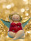 Pommerntraum | Lady IN RED - Mollyengel - molliger Schutzengel - moppeliger Engel - Glücksengel - Nana Engel - Rubensengel - Rubensfigur - Weihnachtsengel - Molly (rot mit Sternen sitzend)
