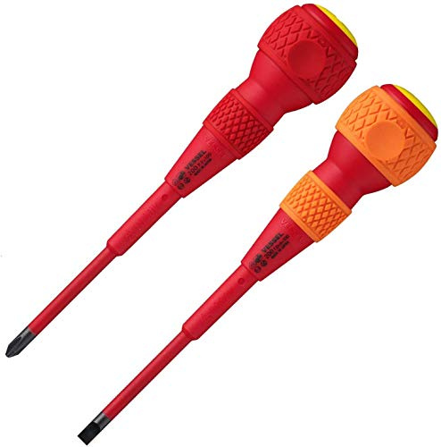 Vessel Ball Grip Insulated Screwdriver 2-Piece Set +2 x 100 / -6 x 100 202PS-1
