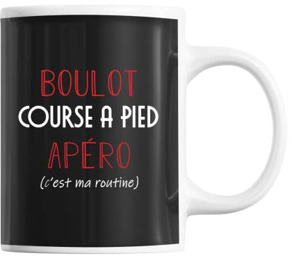 Planetee Mug Course À Pied C'est ma Routine | Tasse Humour