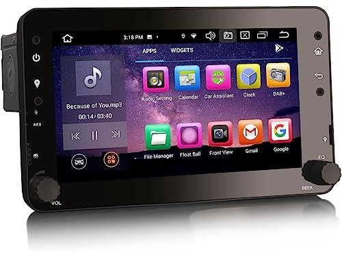 Erisin 8-Kern 4GB+64GB 7 Zoll Android 14 Autoradio mit GPS Navigation für Alfa Romeo Spider 159 Sportwagon Brera Unterstützt Bluetooth 5.0 CarPlay Android Auto WiFi 4G DAB+ OBD2 DSP RDS FM Canbus