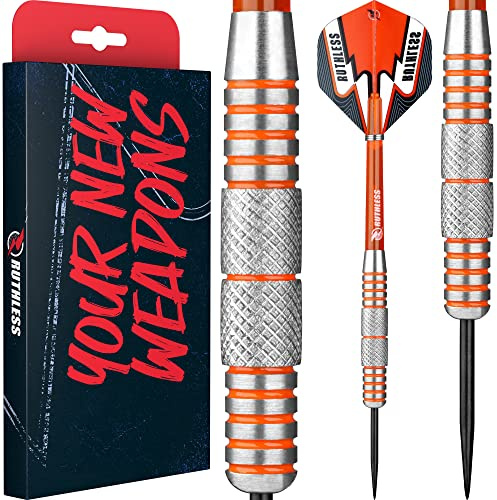 Ruthless Tigers Darts | 90 % Wolframstahl Spitze | Ring & Knurl 30 g