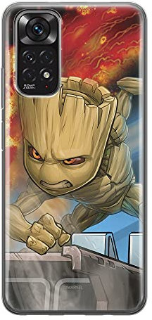 ERT Group Coque de téléphone Portable pour Xiaomi REDMI Note 11S 4G / REDMI Note 11 4G Original et sous Licence Officielle Marvel Motif Groot 003 adapté à la Forme du téléphone Portable, Coque en TPU