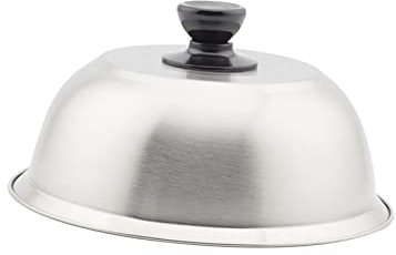Couvercle de Cuisson, Cloche de Cuisson, Couvercle de Barbecue, Couvercles de Poêle à Frire, Accessoire Gril, Couvercle Hamburger en Acier Inoxydable, Dôme Fusion, Couvercle à Usage Multiple, 20CM