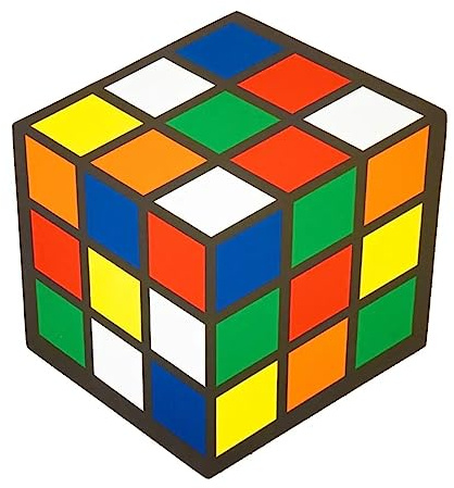 getDigital Zauberwürfel Badezimmer-Matte - Badteppich für Geeks, Nerds und 80er Retro Fans, Rutschfester Duschvorleger Badematte fürs Badezimmer - 55 x 47,5 cm