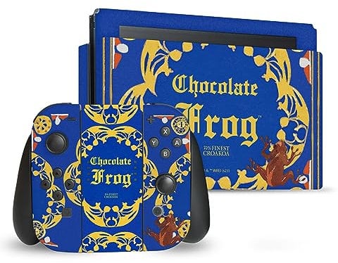 Head Case Designs Officially Licensed Harry Potter Chocolate Frog Graphics Vinyl Sticker Gaming Skin Decal Cover Compatible With Nintendo Switch Console & Dock & Joy-Con Controller Bundle