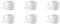 Excelsa Eclipse Lot de 6 tasses à café blanches en céramique Stoneware, capacité 70 ml.