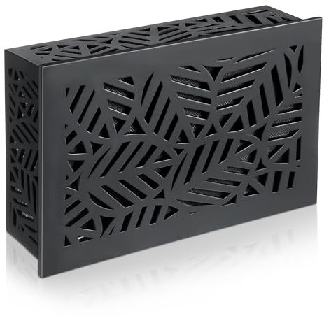 Saillong Doorbell Chime Cover Box Only, Upgrade Thickness Wooden Doorbell Cover Plate Inside House, Decorative Door Bell Box for Indoor/outdoor Home Wall, Easy to Install(Black)