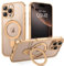 BENTOBEN Magnetic Case for iPhone 16 Pro Max [Compatible with Magsafe], Invisible Ring Stand Clear Back Plating Edge Military Grade Protection Shockproof Case for iPhone 16 Pro Max, Desert Titanium
