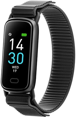 FIT TEK GTL1 Smartwatch Fitness Tracker, 24/7 Herzfrequenz, 16 Sportmodi, 7 Tage Akkulaufzeit, IP68 Wasserdicht, Schrittzähler & Schlaftracking, iPhone/Android kompatibel, Schwarz