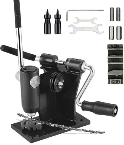 Separador de cadena 2 en 1 y remache para motosierras | Herramienta profesional para romper, conectar y reparar cadenas de sierra, remachadora para cadenas de sierra