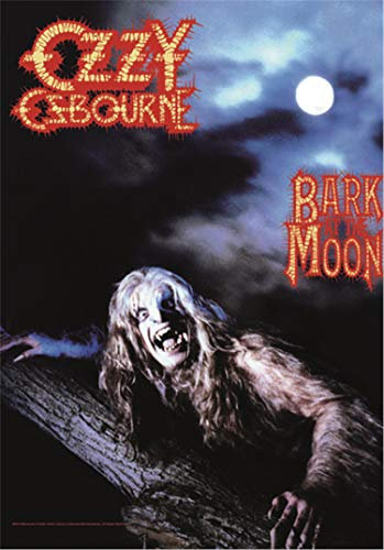 Heart Rock Bandiera Originale Ozzy Osbourne - BARK at The Moon Tessuto, Multicolore, 110x75x0.1 cm