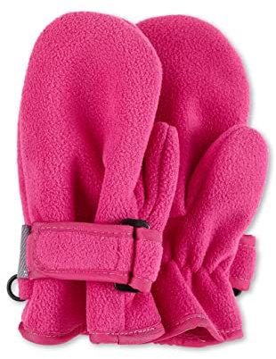 Sterntaler Fäustel aus wasserabweisendem Microfleece mit Gummizug und Klettverschluss, Alter: 12-18 Monate, Größe: 1, Magenta