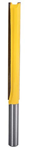 KATUR Extra Long Straight Router Bit 1/4 Inch Shank, Bearing Flush Trim Bit, Woodworking Milling Cutter Trimming Blade (Blade Length 76mm)