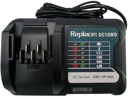 DC10WD Ersatz Makita Ladegerät für DC10SB DC10WC, Kompatibel mit Akku BL1021B BL1041B BL1015 BL1016,für 10.8V - 12V CXT Lithium Akku