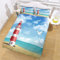 Bettwäsche 135X200 cm mit Weich Atmungsaktiv Frischer Leuchtturm und Meer Bettwäsche Set 3 Teilig 1 Mikrofaser Bettbezug mit Reißverschluss und 2 Kissenbezüge 80 X 80cm cm für Kinder Erwachsene