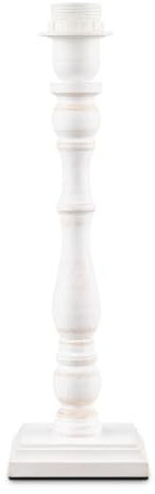 Home Sweet Home Pie de lámpara de mesa moderno Woodi para pantalla | lámpara | 12/12/38 cm | Blanco de la vendimia | pie de lámpara de mesa de madera | E27 | lámpara max.35cm