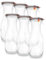 WECK 6er-Pack 1000ml Saftflasche Set - 1L Glasflaschen - Ideal für Getränke, Liköre, Säfte, Dressings & Mehr, Flaschen mit Deckel und Dichtung - Pflegeleicht & Spülmaschinenfest