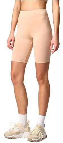 Merry Style Damen Sport Leggings kurz Sportleggings Radlerhose Sporthose aus Baumwolle MS10-200 (Nude, L)