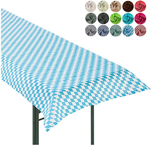 heimtexland ® Tischdecke Bierzeltgarnitur Biertischdecke Garten Tischdeko Oktoberfest Typ861 Bayrisch Raute 90x240 cm