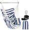 Chihee Hammock Chair Hanging Swing Max 500 Lbs 2 Cushions Included Metal Spreader Bar with Anti-Slip Grooves Portable Hanging Chair Side Pocket Large Macrame Bohemian Chair Indoor Outdoor