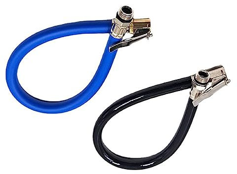 2 Pcs Tire Inflator Hose Car Tire Hoses Inflator Inflatable Pump Hose for Car Motorcycle Bicycle Tyre Pressure Gauge