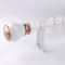 Roségold/schwarz/weiß, verdickte römische Stange, Vorhangstange, einzelne Stange, geräuschlose Stange, Spurstange, Durchmesser 28 mm, Wandstärke 1,2 mm (Color : Blanc, CH : 300CM)