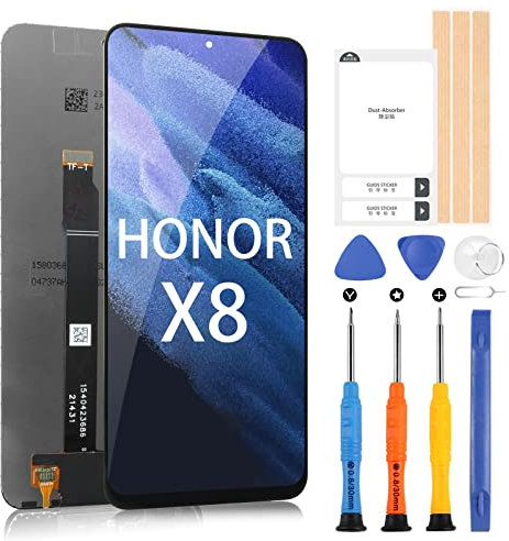 LCD-Bildschirm für Honor X8 4G LCD Display TFY-LX1 TFY-LX2 TFY-LX3 Digitizer Touchscreen Montage mit Werkzeugen (Schwarz, 6,7 Zoll, Nicht für Honor X8a)