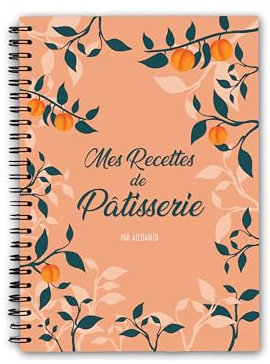 Cahier de recettes de pâtisseries A5 à compléter, reliure spirale