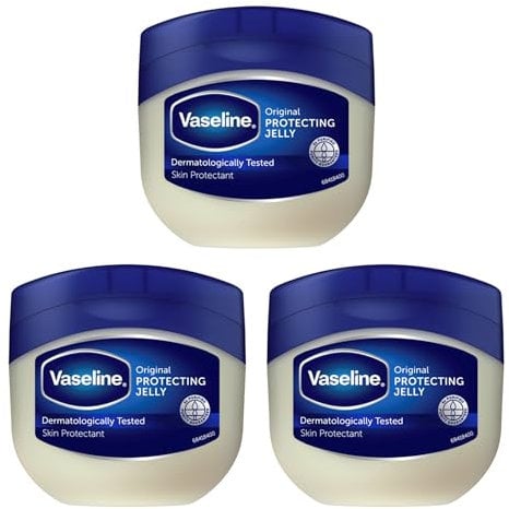 Vaseline Original moistruiser Petroleum Jelly skin care for cracked, dry skin and eczema relief 250 ml x3