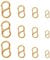 Zythrem 12pcs Lobster Clasp Double Opening Shortener Clasps Stainless Steel Bracelet Connector Closures Necklace Clasp and Closures Bracelet Connectors Charm Clasp for Jewelry Making and Repair （Gold）