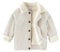 Volunboy Enfant Garçon Veste Polaire Hiver Chaud Velours Côtelé Blouson Doublé Sherpa Manteau(15-18 mois,Beige,Taille 85)