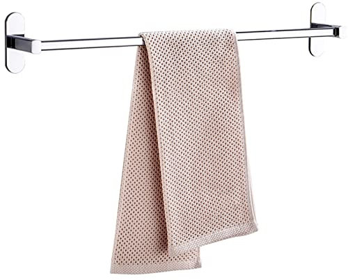 GUIXAN Porte-Serviettes de Salle de Bain, Porte-Serviettes en Acier Inoxydable, poinçon Gratuit, Salle de Bain, Salle de Bain, Porte-Serviettes de Toilette, Salle de Bain Argent/9 x 6,6 x