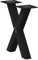 vidaXL Couchtischbeine X-Form 2 Stk. Schwarz 30x(30-31) cm Stahl, Tischbein, Tischbein Metall, Esstischbein, Möbelbein, Schreibtischbein