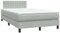 vidaXL Boxspringbett mit Matratze Hellgrau 120x220 cm Samt, Bett, Bett mit Stauraum, Möbel Schlafzimmer, Betten, Bett mit Bettkasten